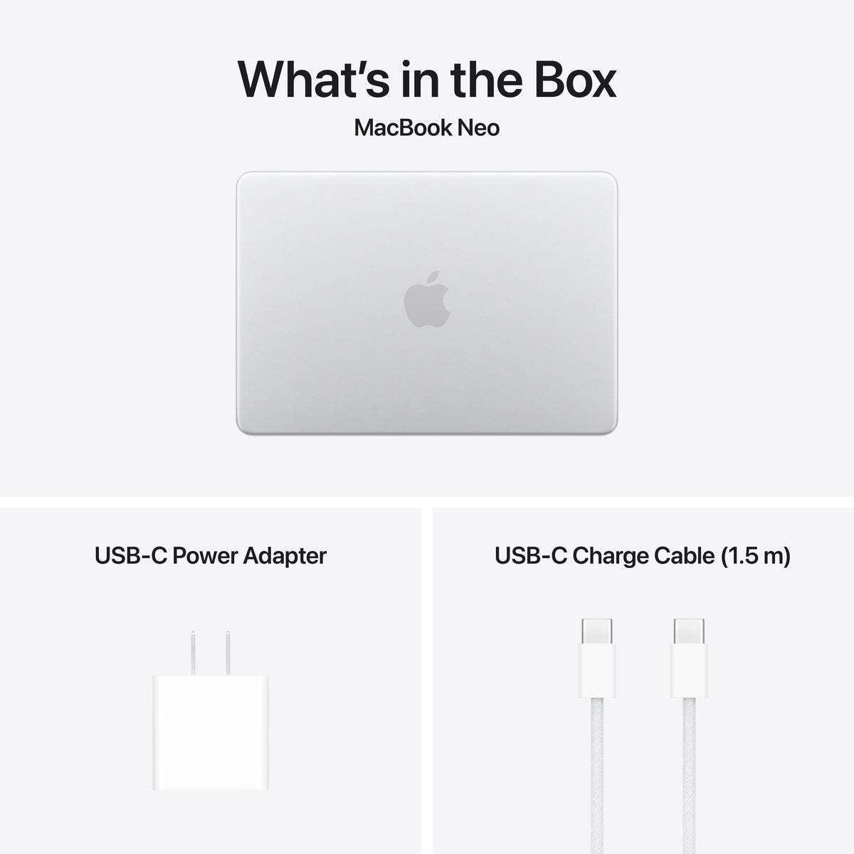 Apple MacBook Neo 13-inch Apple A18 Pro chip with 6‑core CPU and 5‑core GPU, 8GB, 512GB SSD, Touch ID, Magic Keyboard - Silver
