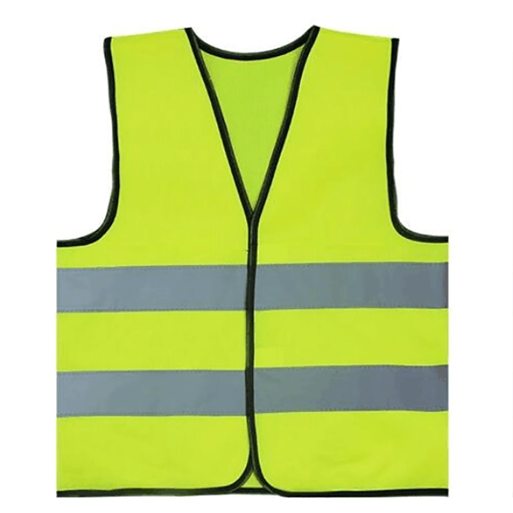 Toptie 10 Pack Child Safety Vest For Outdoors Sports, Traffic Vest Construction Worker Vest, Preschool Uniforms-NeonGreen