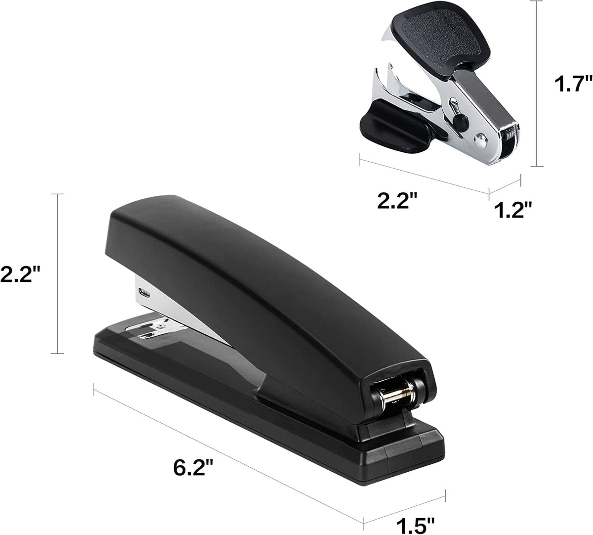 Deli Stapler, Desktop Stapler, Office Stapler, 20 Sheet Capacity, Includes 1000 Staples and Staple Remover, Black
