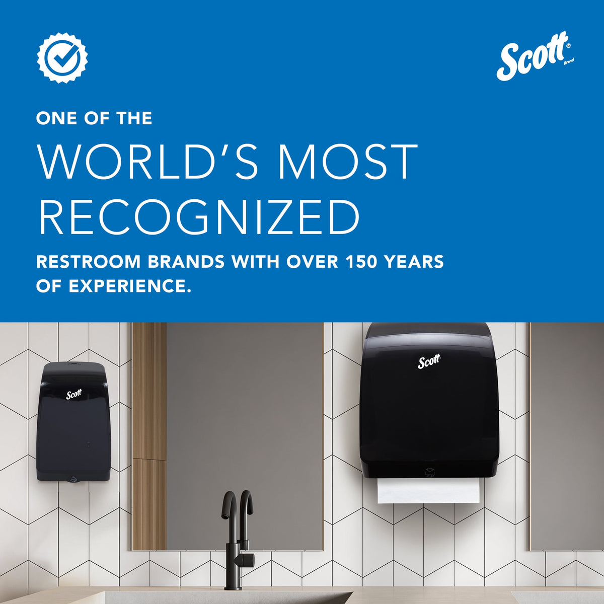 Scott® Professional 100% Recycled Fiber Standard Roll Toilet Paper, Bulk (13217), Elevated Design, 2-Ply, Individual Wrap (80 Rolls, 473 Sheets Each)