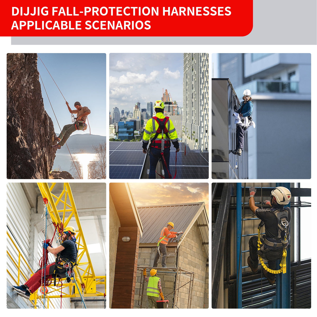 Fall Arrest Safety Harnesses Full Body Protection Red Roofing Harness Construction Harness 5 Point Adjustment Harness Back Padded,arneses de seguridad para construcción ANSI/ASSP Compliant