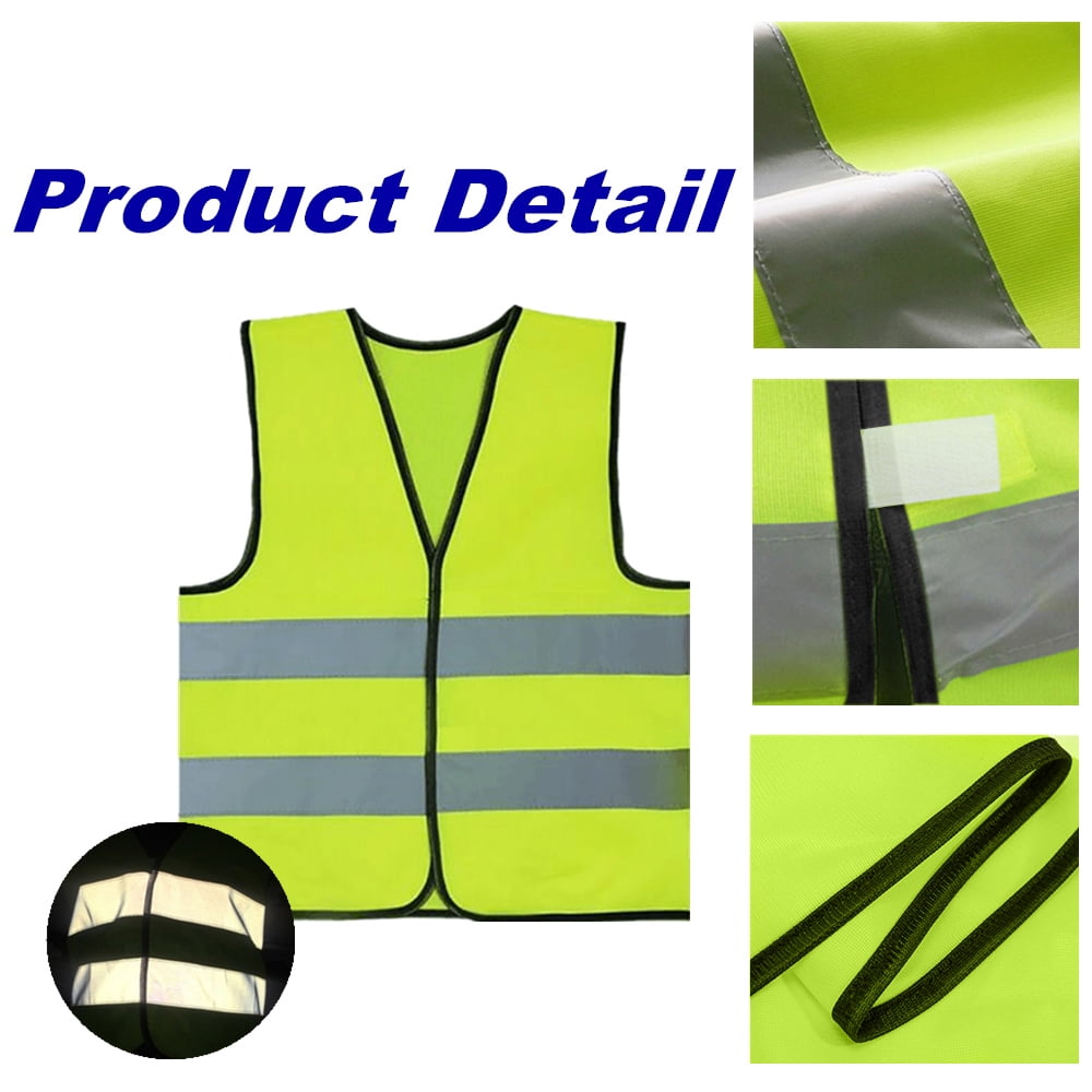 Toptie 10 Pack Child Safety Vest For Outdoors Sports, Traffic Vest Construction Worker Vest, Preschool Uniforms-NeonGreen