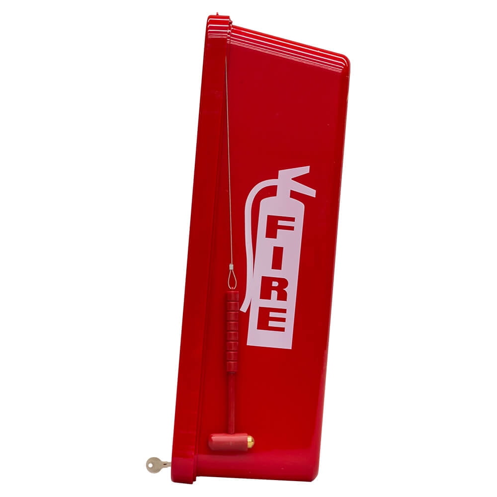 5 lb. Fire Extinguisher Cabinet FireTech Indoor Outdoor Red Surface Mount