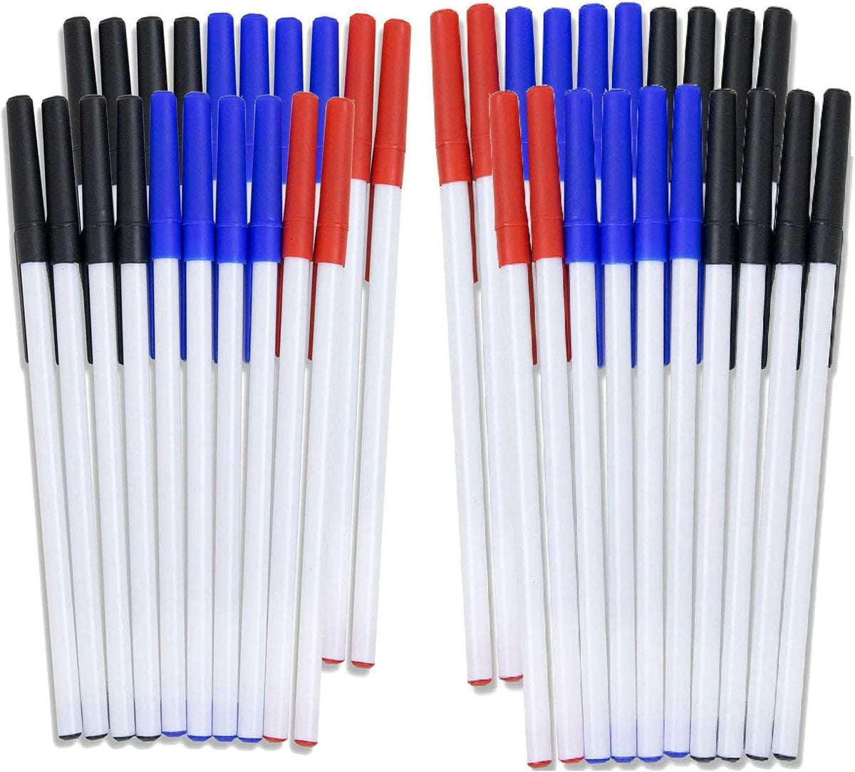 Trailmaker Ballpoint Pens Value Pack - Bulk - 500 Count, Black Blue Red Ink