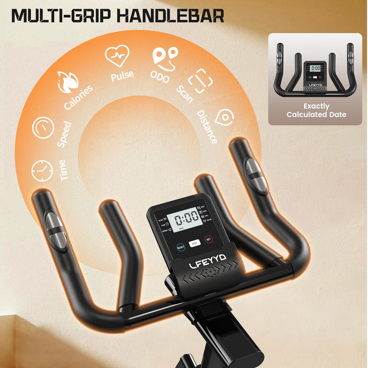 LFEYYD Semi-Commercial Exercise Bike Built-in Bluetooth Pro Magnetic Stationary Bicycles for Gym Home Workout Weight up to 380LBS