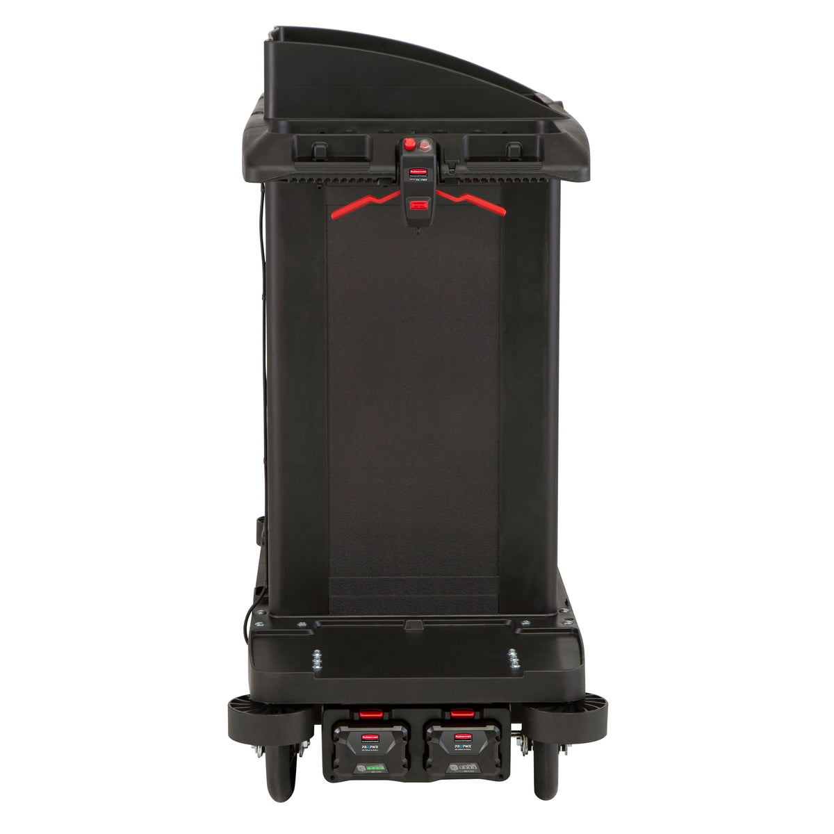 Rubbermaid Commercial Executive Full-Size Housekeeping Cart with Adjustable Shelves and Durable Wheels, Black