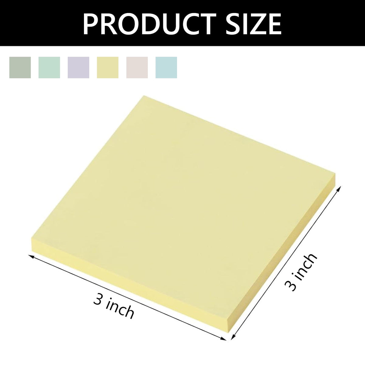 Tripumer 12 Pcs Sticky Notes Pads 3 x 3 inch Premium Sticky Pads Self-Stick Note for Home Office Notebook