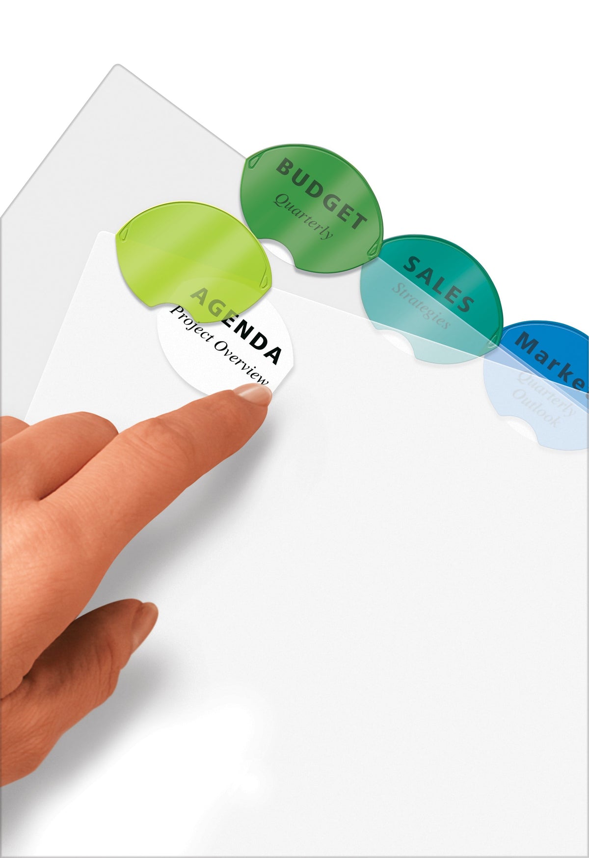 Avery Insertable Divider, Style Edge, 8-Tab, Plastic, Printable Inserts, Multicolor Tabs, 1 Set