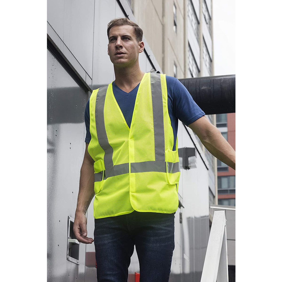 NYOrtho High Visibility Vest Reflective Lightweight Breathable Safety Vest for Men & Women, 32-44” 48 Pcs