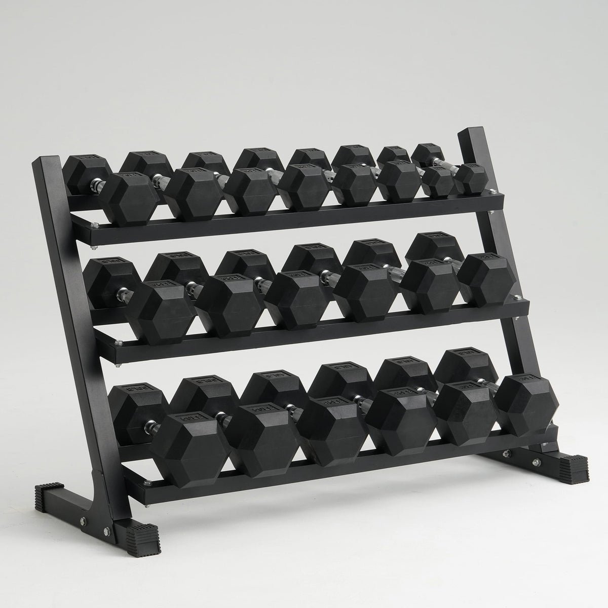 Mikolo Rubber Hex Dumbbell Set with Racks, Options in 550lbs, Strength Training Weight Set Home Gym
