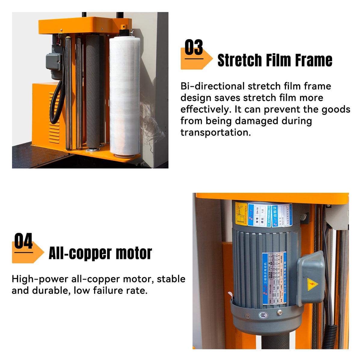 HPDMC Industrial Pallet Wrapping Machine - Heavy Duty Automatic Turntable Stretch Wrapper - 65 inch Diameter - 4400 Lbs Capacity - 110V