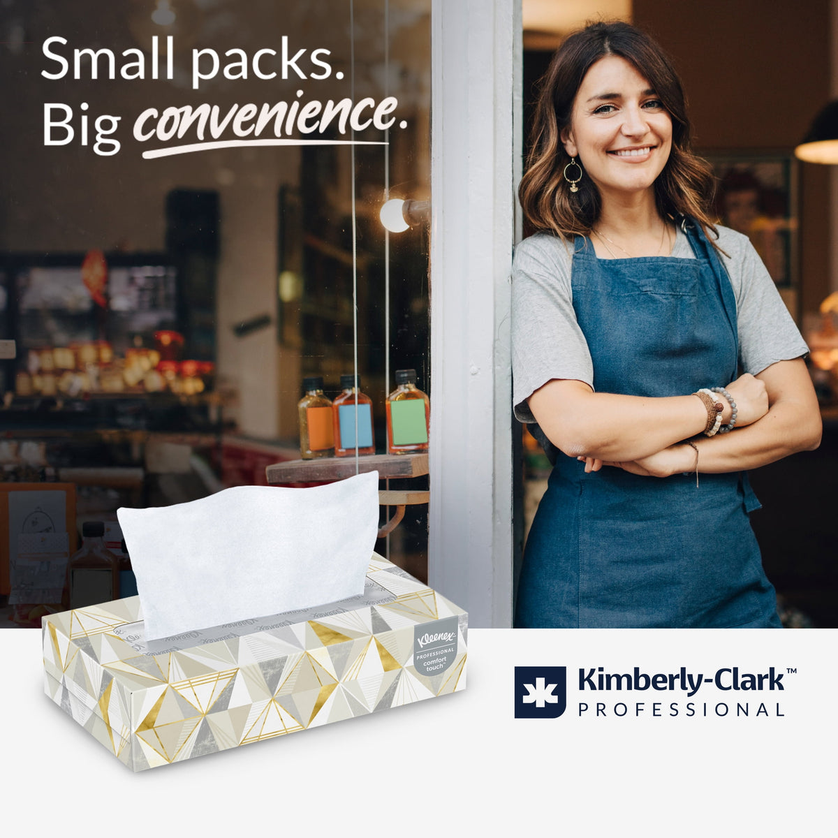 Kleenex® Professional Facial Tissue, Bulk (03076), 2-Ply, White, Flat Boxes Designed for Business, Convenience Case (12 Boxes, 125 Tissues Each)