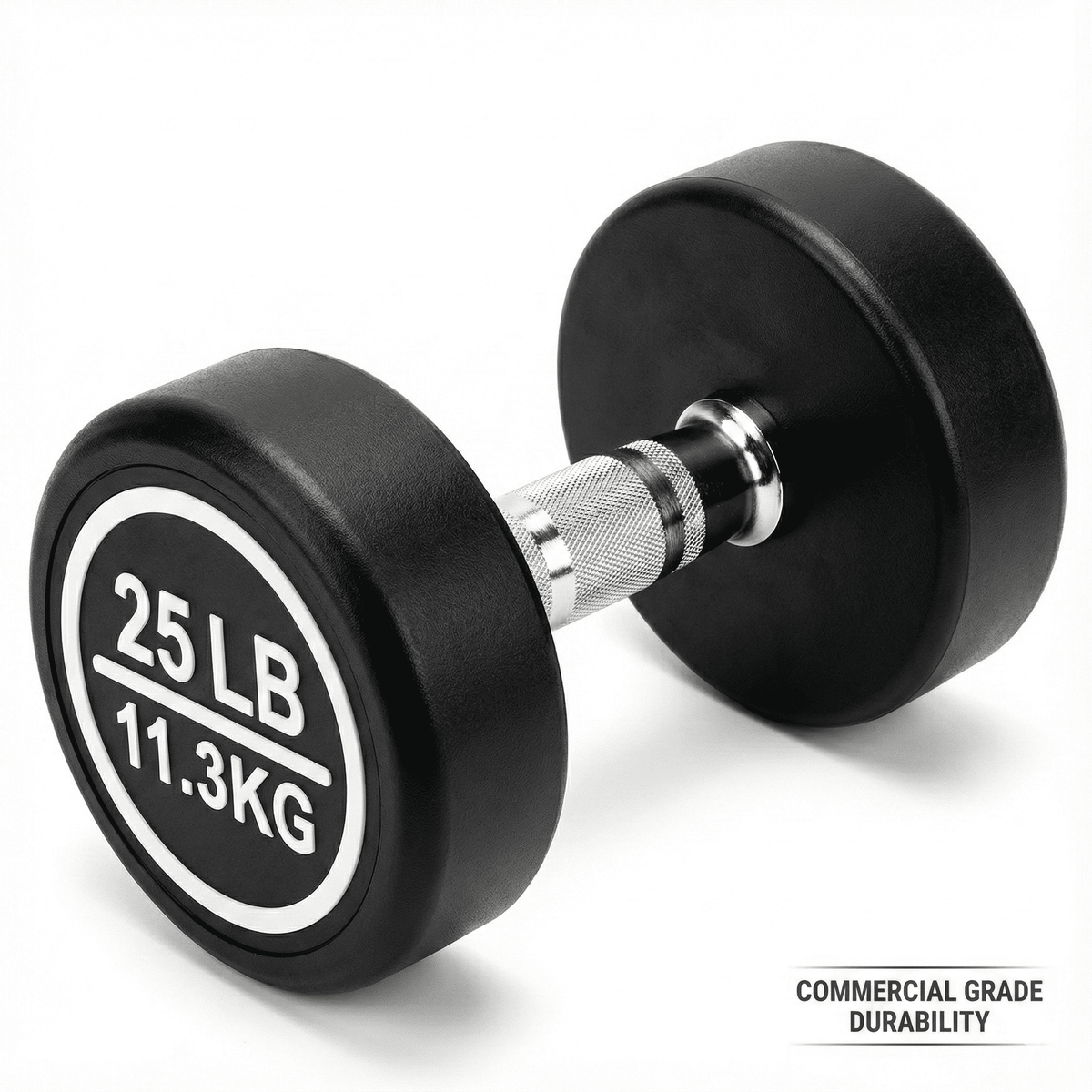 Urethane Dumbbell Set with Rack, 5-50 LB, 10 Pair of Commercial Grade Rubber Encased Dumbbells Set for Home Gym & Commercial Fitness, Durable Strength Training Weights with Storage Rack