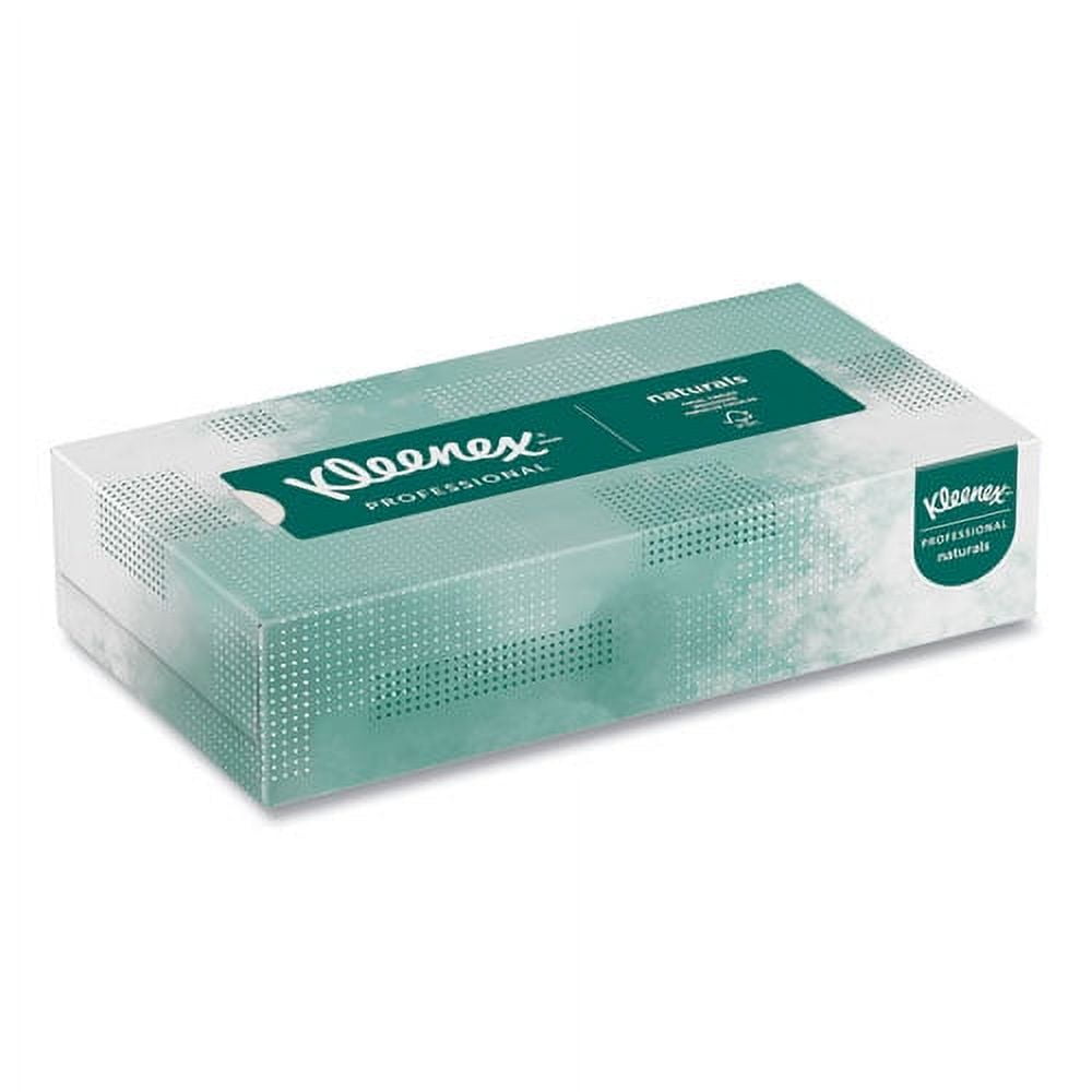 Naturals Facial Tissue for Business, Flat Box, 2-Ply, White, 125 Sheets/Box | Bundle of 2 Boxes