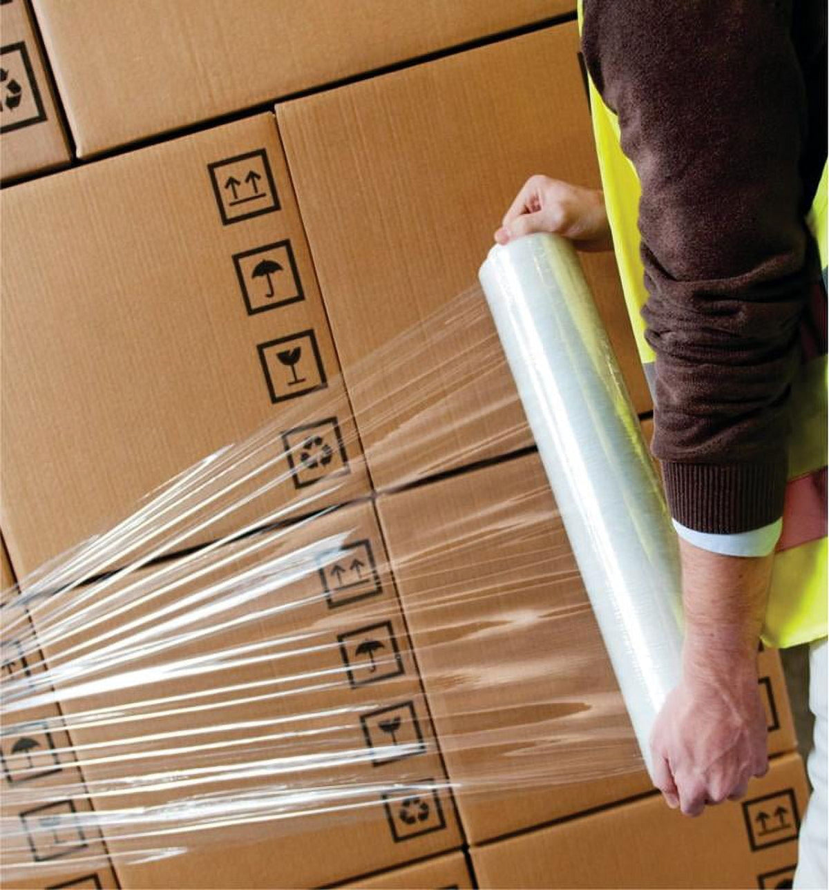 Alliance Stretch Film Hand Bundling - Clear, 18" x 1200ft, 60 Gauge, 48 Cartons - 192 Roll Pallet, Industrial Heavy Duty Shrink Wrap for Packing, Shipping, Pallet and Moving Supplies…