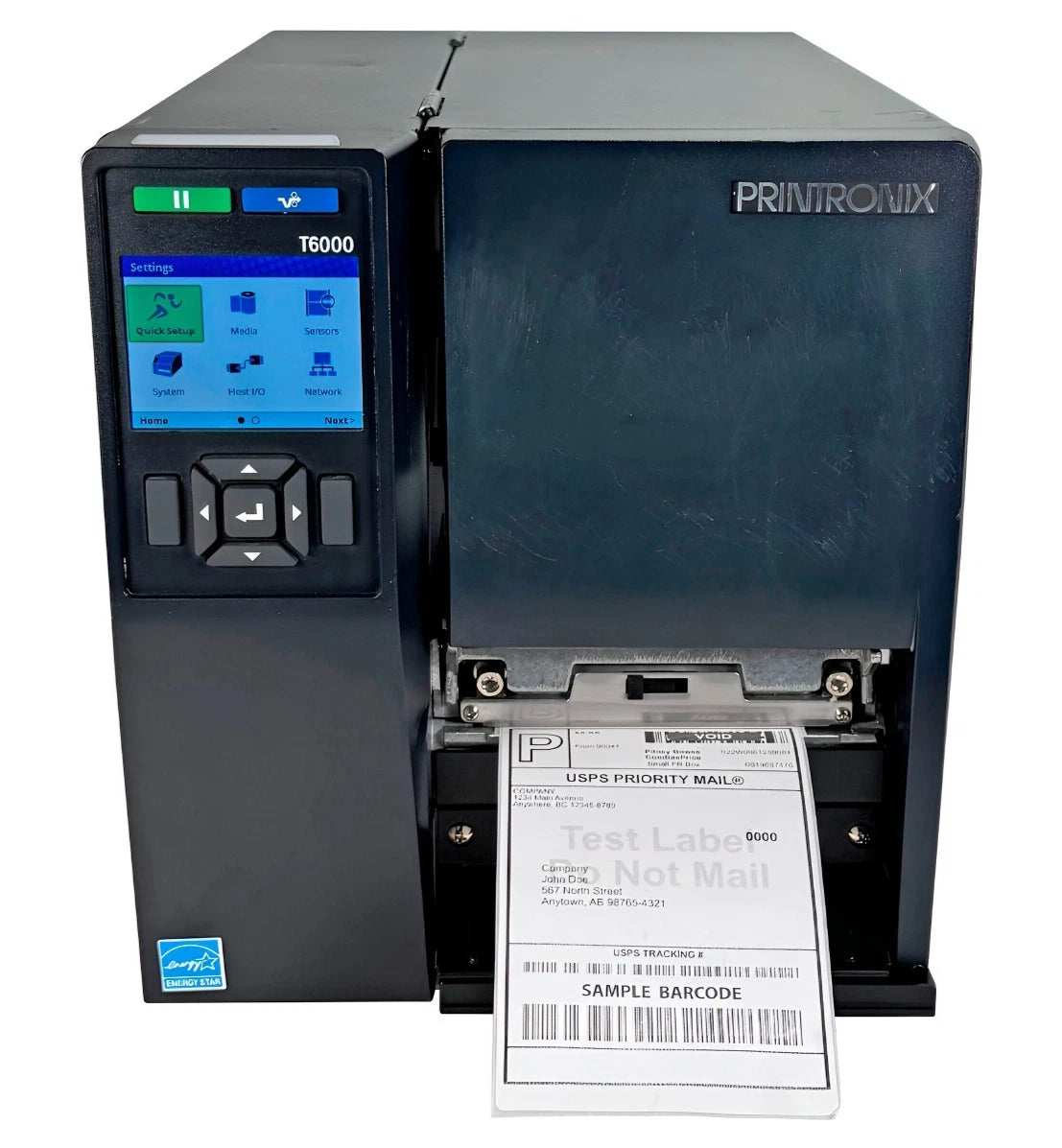 Restored Printronix T6000 T6304 Industrial Thermal Transfer Label Printer – 4-Inch, 300 DPI, USB, Serial, Ethernet Connectivity (Refurbished)