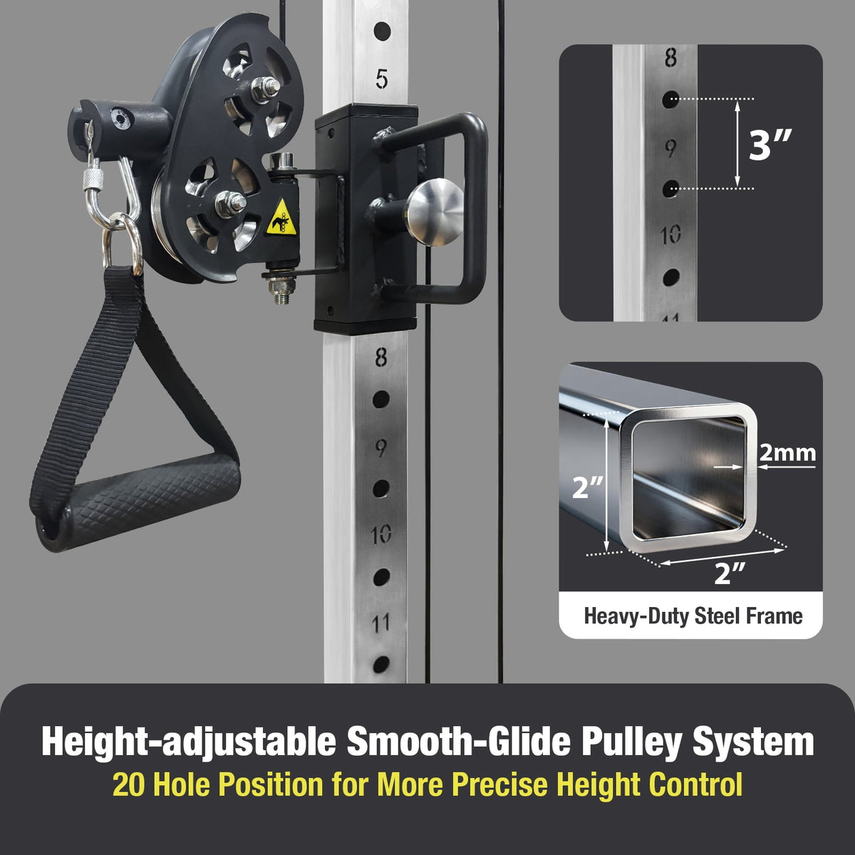 Commercial Functional Trainer Cable Machine, Multifunctional Cable Crossover Exercise Machine, All in One Home Gym System, Compact Fitness Equipment Set, Workout Weight Machine for Strength Training