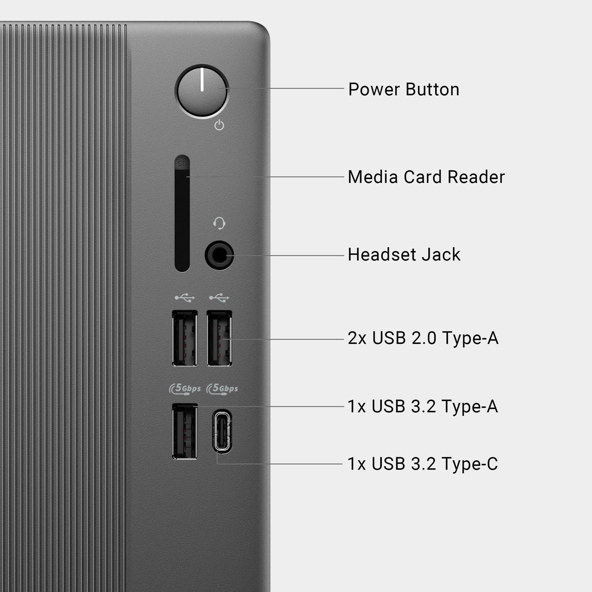 Dell Slim Desktop ECS1250 - Intel Core Ultra 7-265 Processor, Intel UHD Graphics, 16GB DDR5 5600MT/s Memory, 512GB M.2 SSD