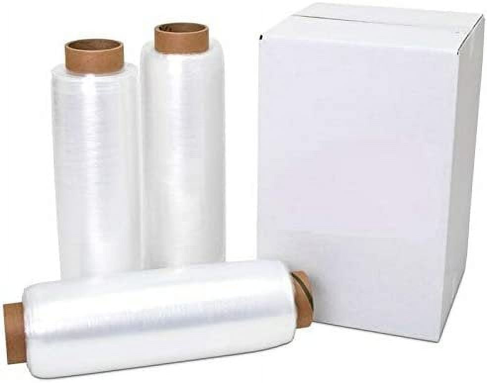 supplyhut 18'' x 1500' 80 Gauge 1 Roll Pallet Wrap Pre-Stretched Stretch Film Hand Shrink Wrap 1500FT,Clear
